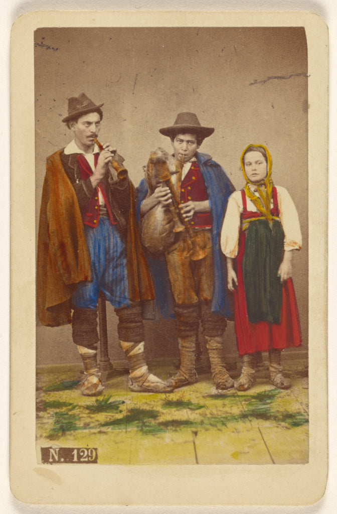 Giorgio Conrad:[Three Italian peasants standing: two men pla,16x12"(A3)Poster