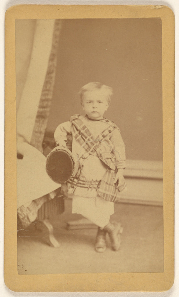 Fernando Dessaur:[Unidentified little boy standing, holding , Poster Print Wall Art