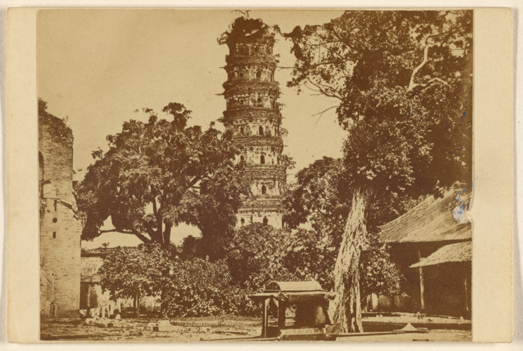 Unknown:Yamun Pagoda, Canton, Poster Print Wall Art