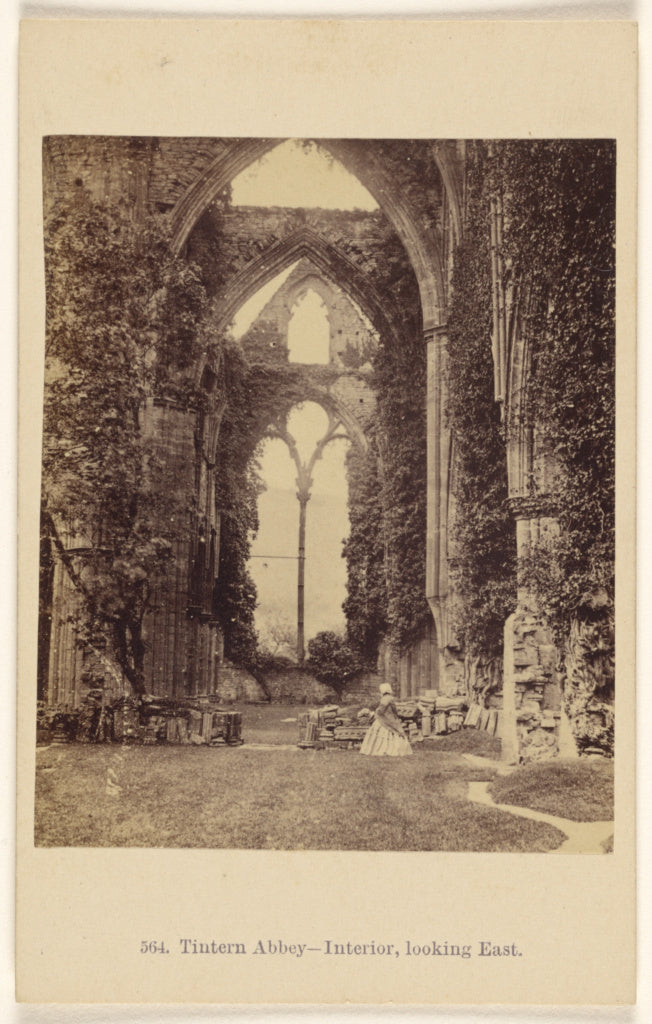 Francis Bedford:Tintern Abbey - Interior, looking East., Poster Print Wall Art
