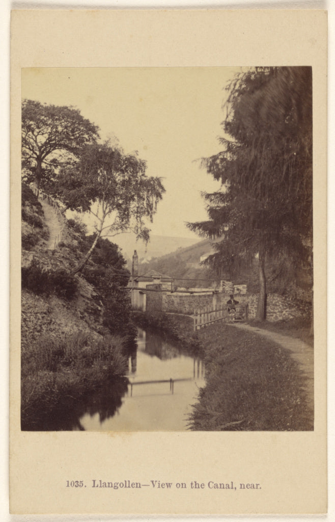 Francis Bedford:Llangollen - View on the Canal near., Poster Print Wall Art