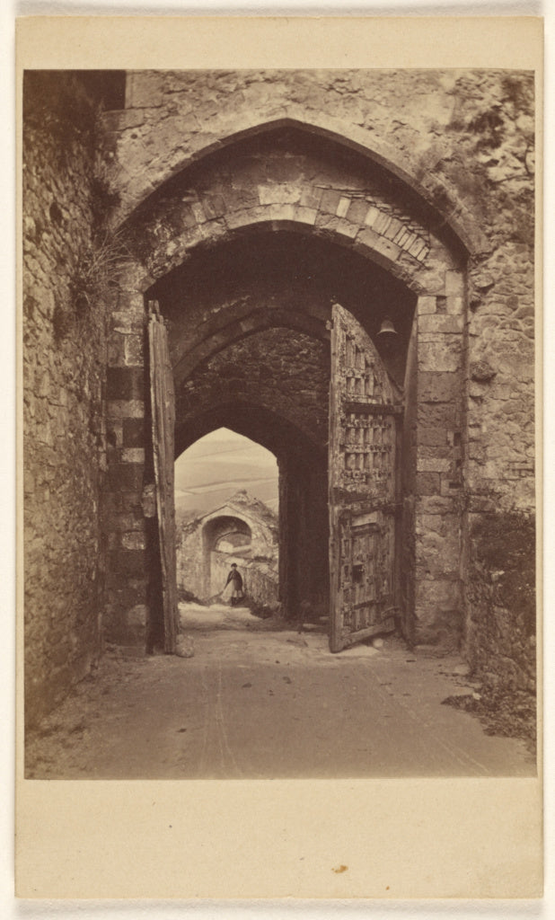Brown & Wheeler:Gateway, Carisbrook Castle., Poster Print Wall Art