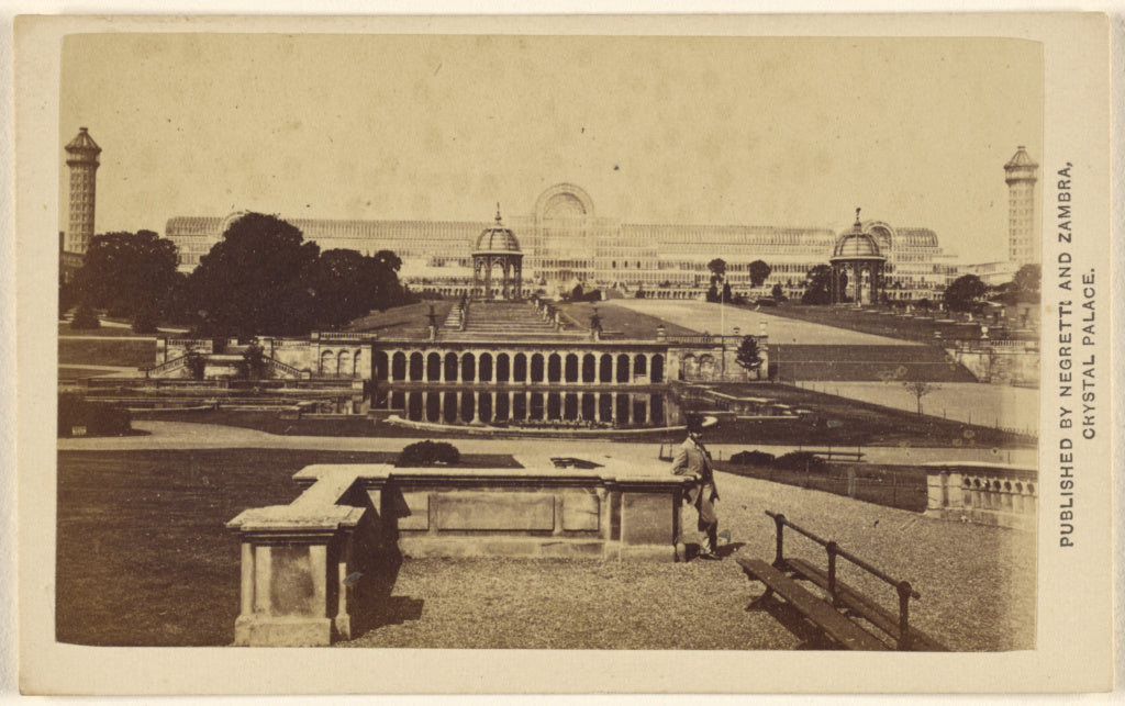 Negretti & Zambra:[Exterior long view of The Crystal Palace , Poster Print Wall Art