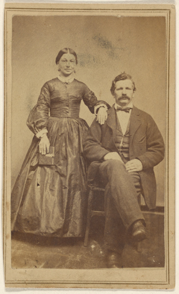 J.W. Smith:[Unidentified couple: woman standing holding a bo,16x12"(A3)Poster