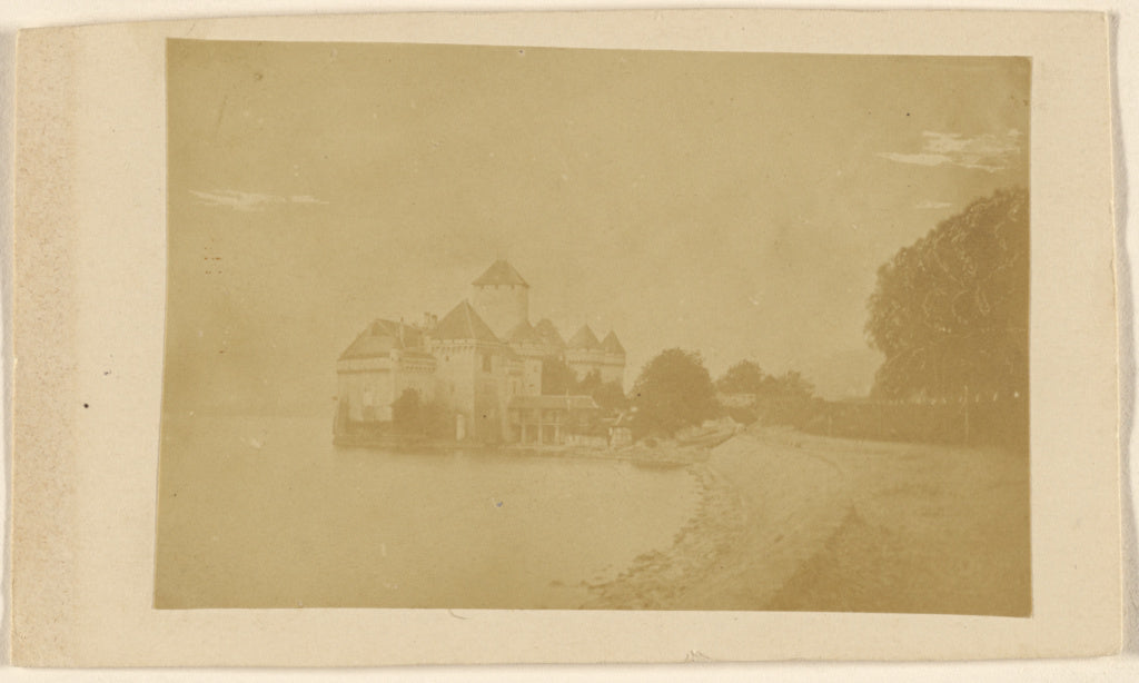 Attributed to Unknown maker, Swiss:[Castle Chillon, Lake Gen, Poster Print Wall Art