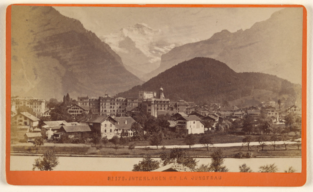 Florentin Charnaux:Interlaken et La Jungfrau, Poster Print Wall Art