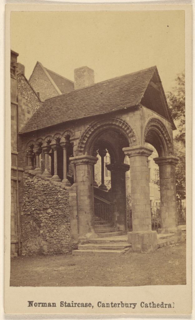 Unknown maker, British:Norman Staircase, Canterbury Cathedra, Poster Print Wall Art