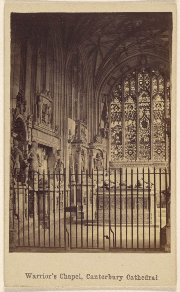 Unknown maker, British:Warrior's Chapel, Canterbury Cathedra, Poster Print Wall Art