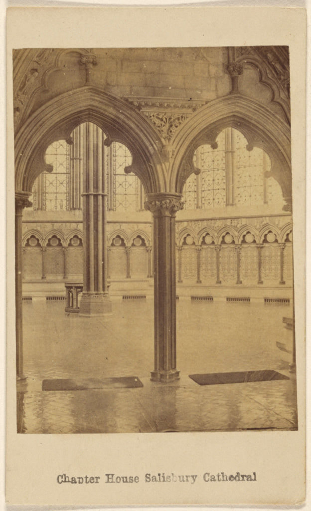 Unknown maker, British:Chapter House, Salisbury Cathedral., Poster Print Wall Art