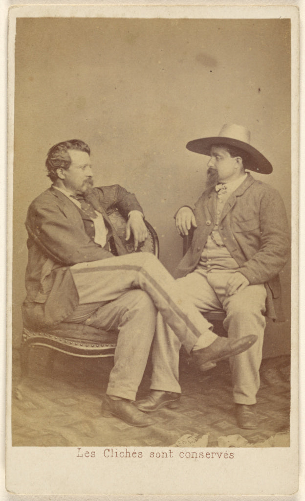 Tewis Michelson:[Two unidentified men seated: one with a mou,16x12