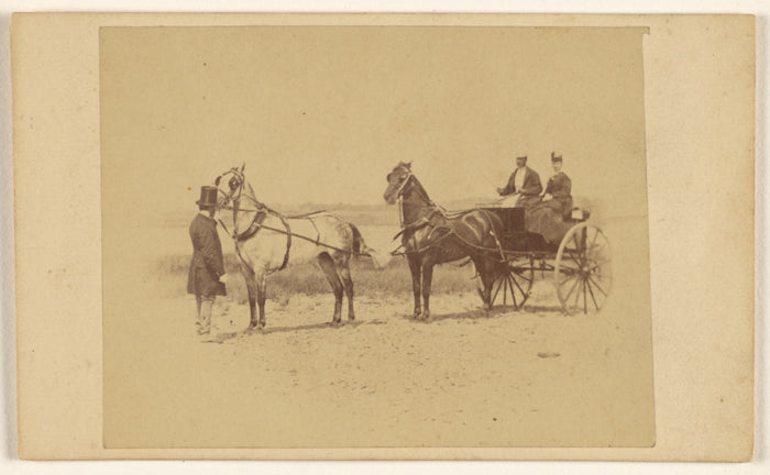 George P. Critcherson:[Unidentified couple in double-horse-d,16x12
