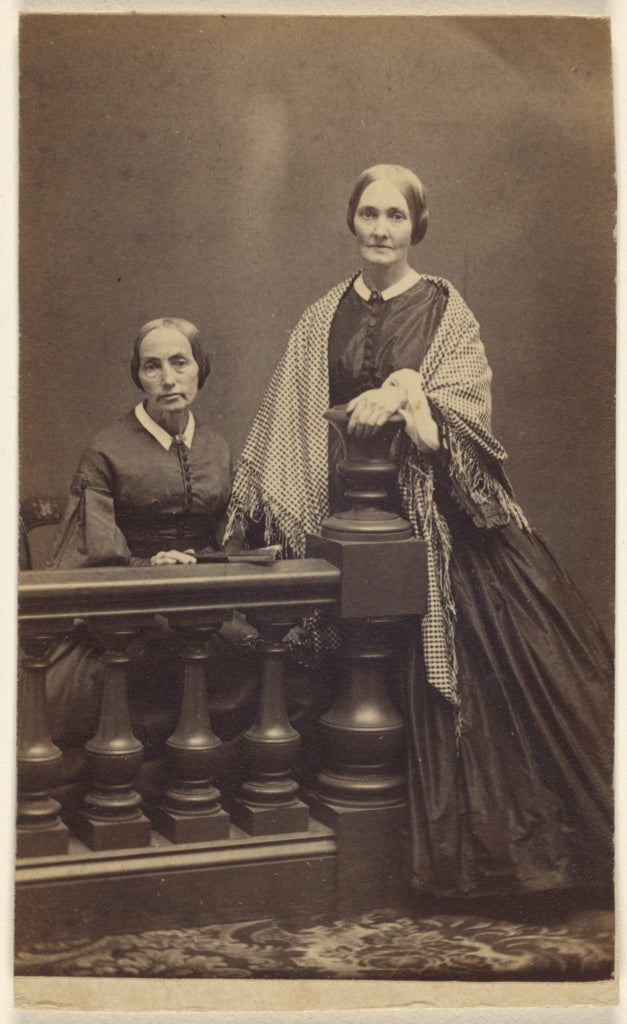 William Pierce:[Twin sisters (?): one seated, one standing],16x12