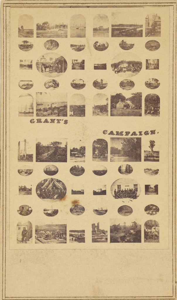 Alexander Gardner:[Copy of a photo collage of "Grant's Campa, Poster Print Wall Art
