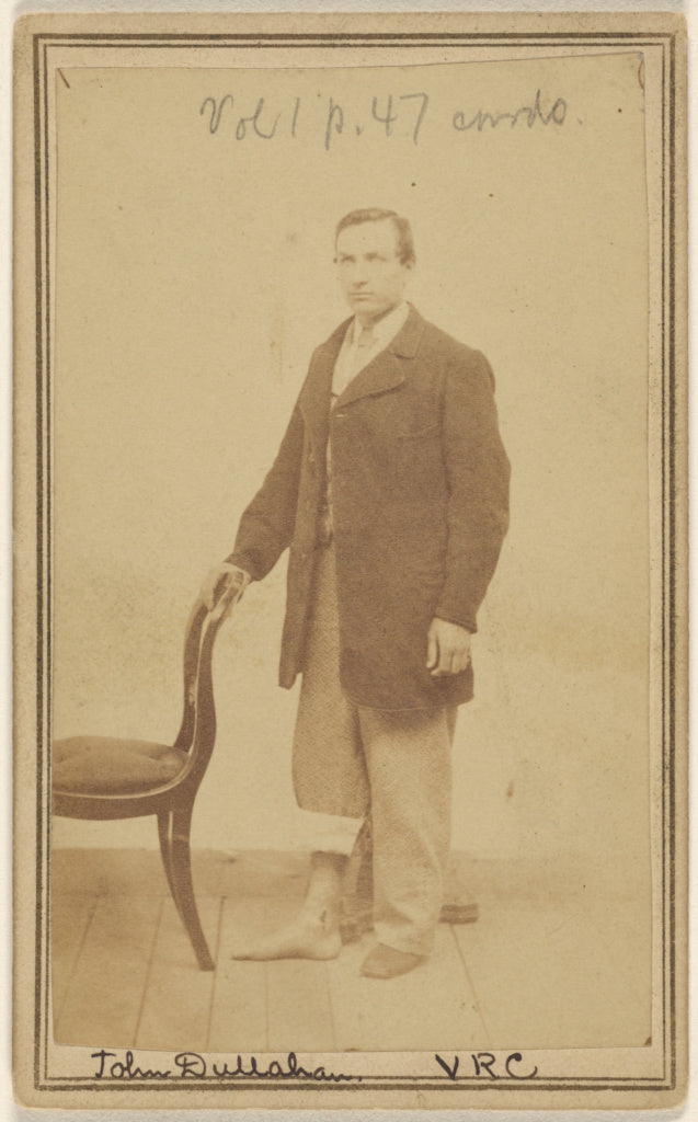 Unknown maker, American:John Dullaham. VRC [Civil War victim,16x12