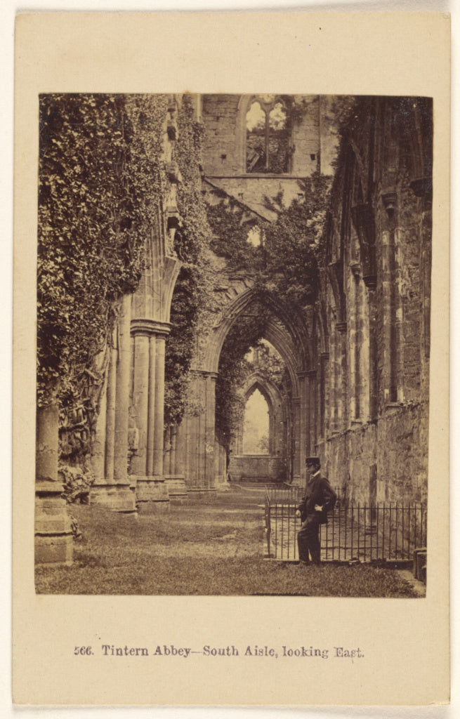Francis Bedford:Tintern Abbey - South Aisle, looking East, Poster Print Wall Art