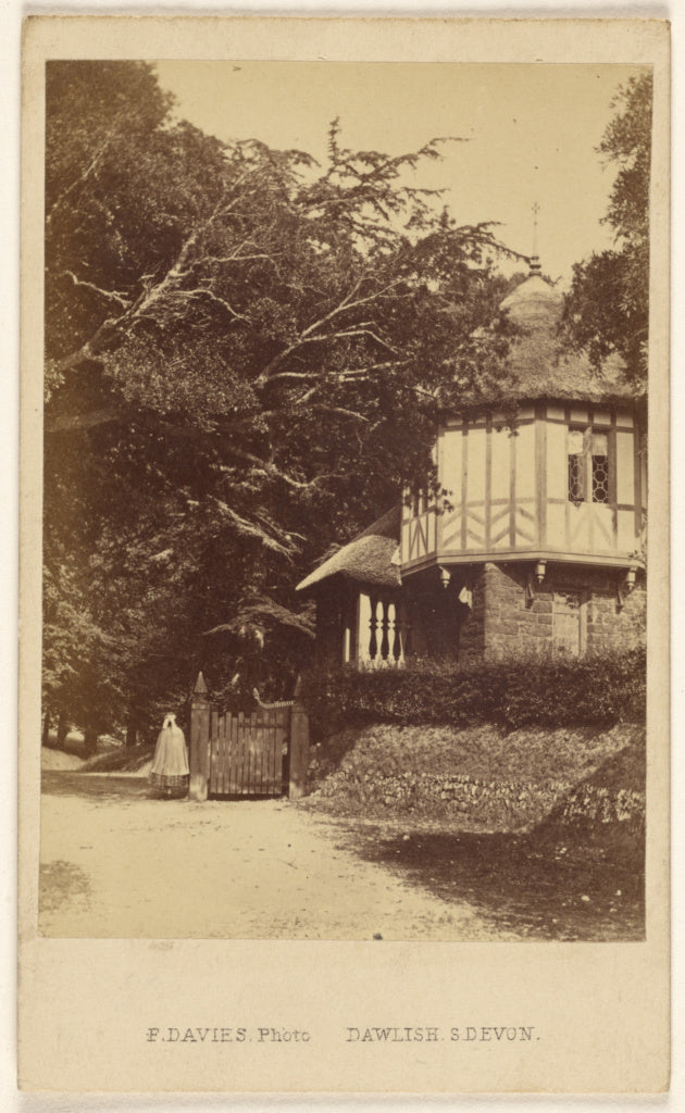 F. Davies:Entrance Lodge, Mamhead Park., Poster Print Wall Art