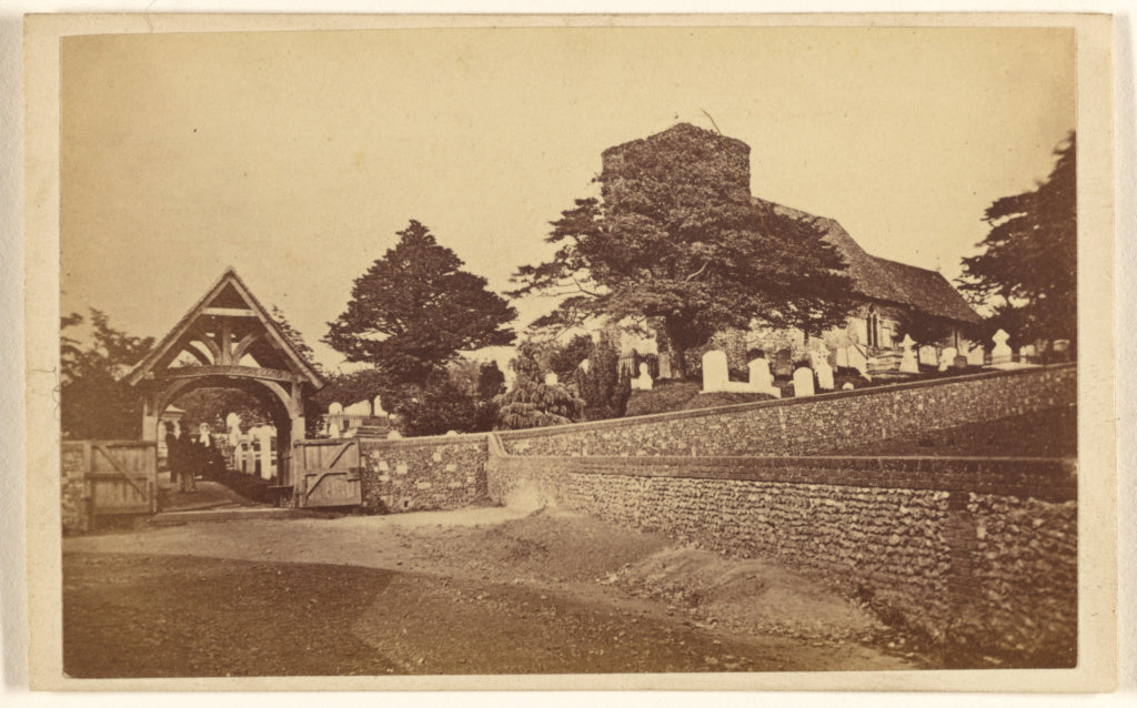 C. Millington Drayson:St. Martin's Church at Canterbury - fo, Poster Print Wall Art