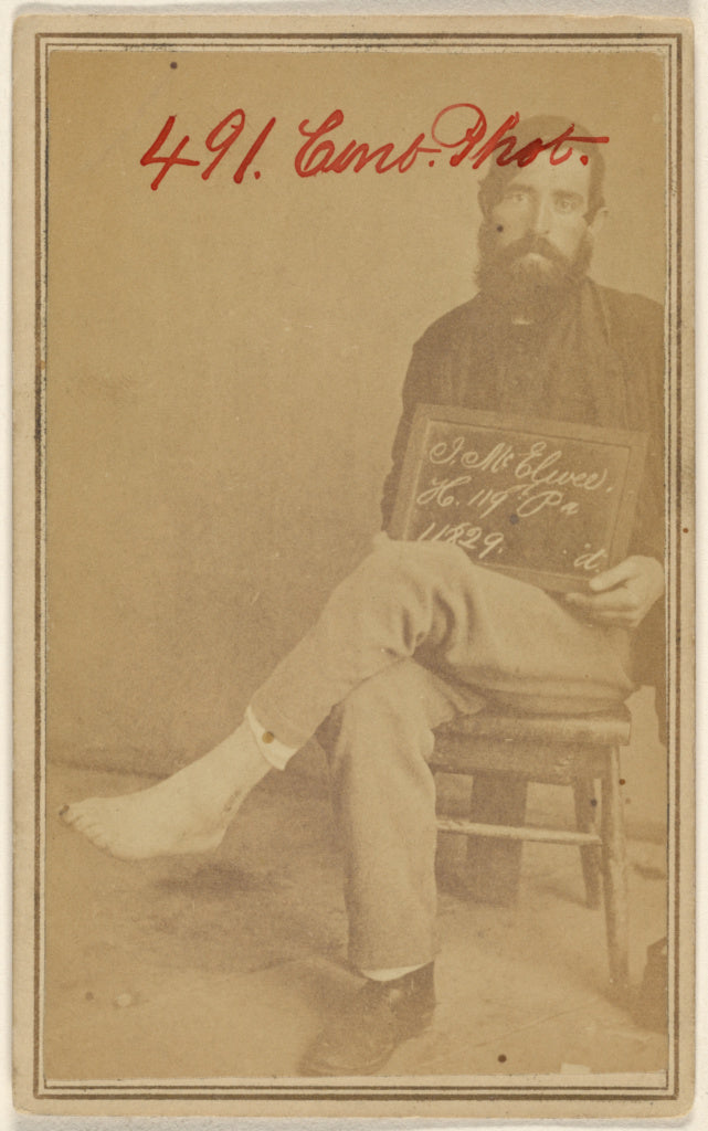 Unknown maker, American:[J. McElwee, H. 119th Pa. Civil War , Poster Print Wall Art