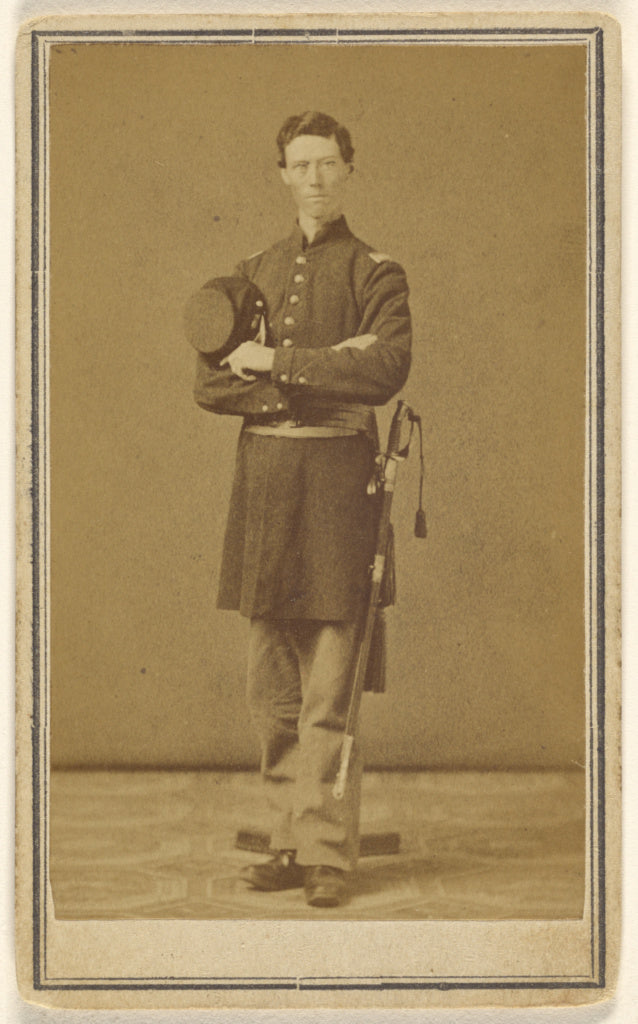 Edward Jacobs:[Unidentified Confederate soldier standing wit,16x12"(A3)Poster