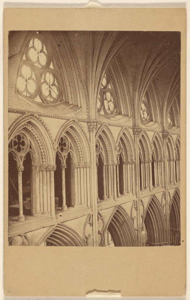 Unknown maker, British:Lichfield Cathedral. Triforum in Nave, Poster Print Wall Art