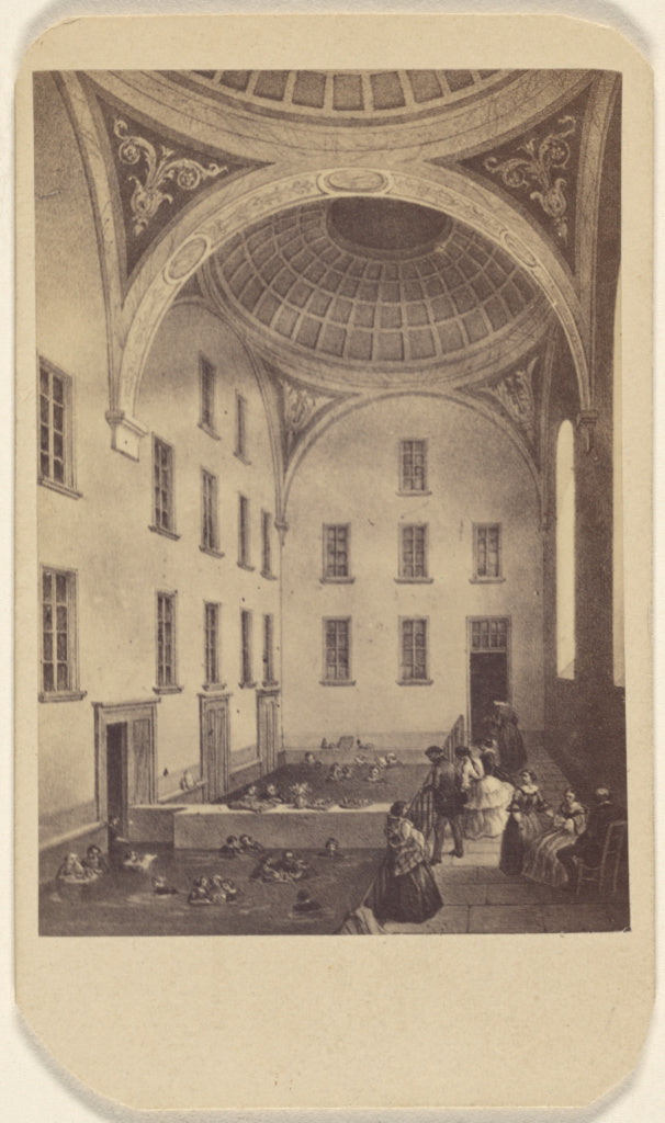 Unknown maker, French:Loeche les Bains. Interieur du Gd. Bai, Poster Print Wall Art