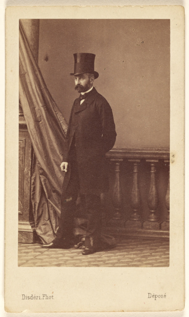 André Adolphe-Eugène Disdéri:[Unidentified bearded man weari, Poster Print Wall Art