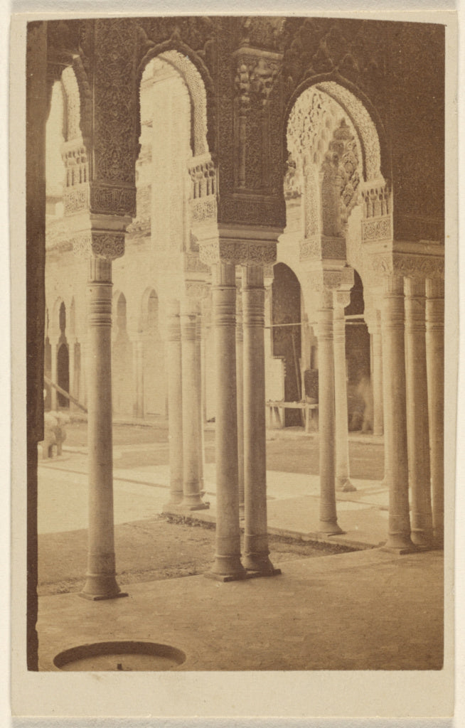 Unknown:[Interior of the Alhambra showing ornate columns], Poster Print Wall Art