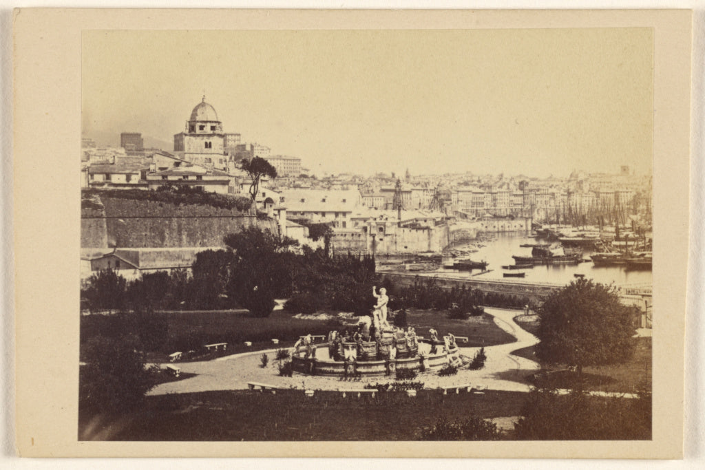 Celestino Degoix:Garden of the Palazzo Doria. [Genoa], Poster Print Wall Art