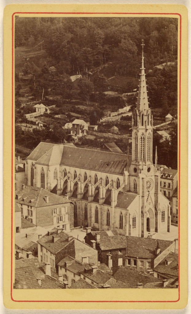 Unknown maker, French:[Cathedral at] Plompieres., Poster Print Wall Art