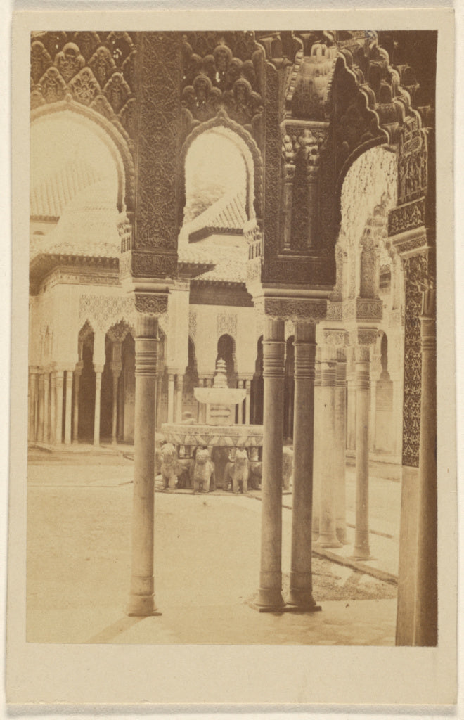 Unknown:[Interior view of columns, the Alhambra], Poster Print Wall Art