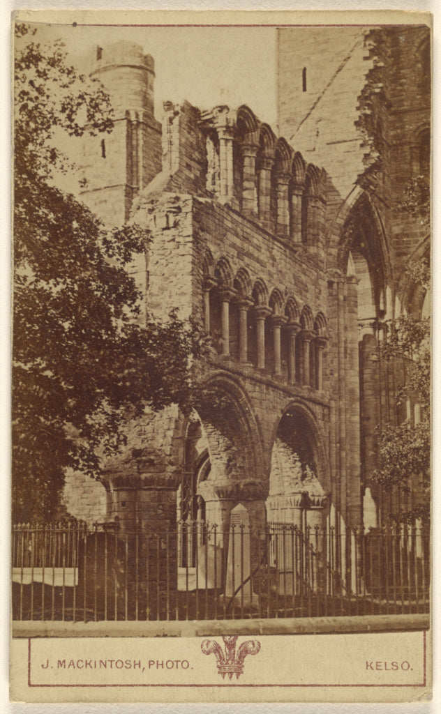 J. MacKintosh:[Exterior view of a church at Kelso, Scotland], Poster Print Wall Art