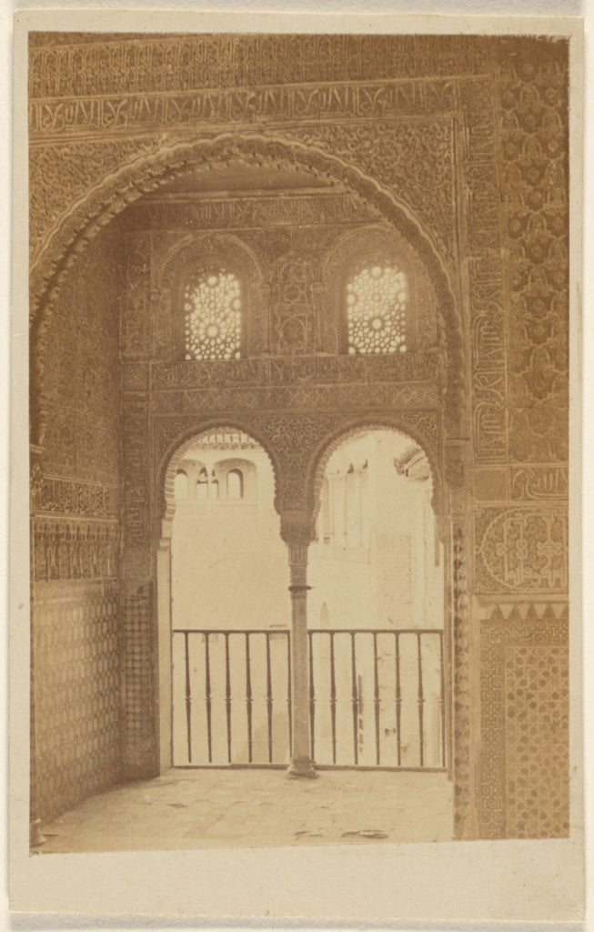 Unknown:[Archway looking outside to courtyard, the Alhambra], Poster Print Wall Art