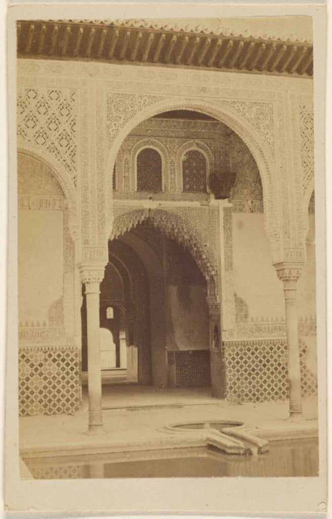 Unknown:[Archway and pool, the Alhambra], Poster Print Wall Art