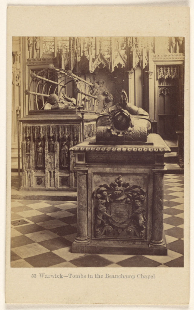 Francis Bedford:Warwick - Tombs in the Beauchamp Chapel, Poster Print Wall Art