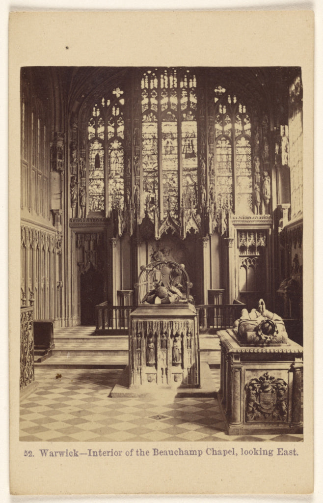 Francis Bedford:Warwick - Interior of the Beauchamp Chapel, , Poster Print Wall Art