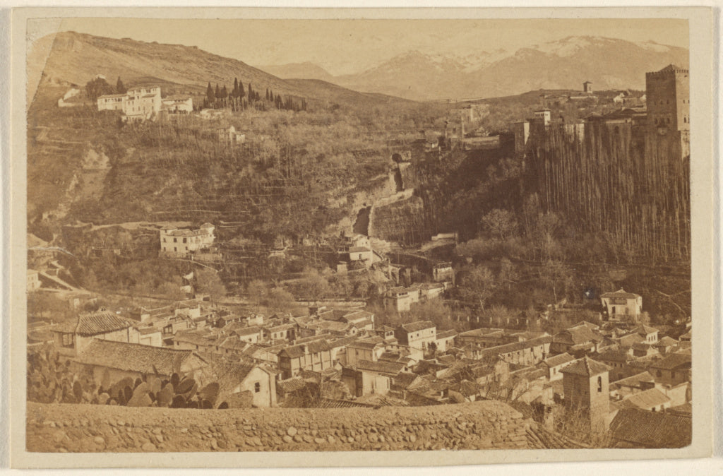 Unknown:[Panoramic view surrounding the Alhambra], Poster Print Wall Art
