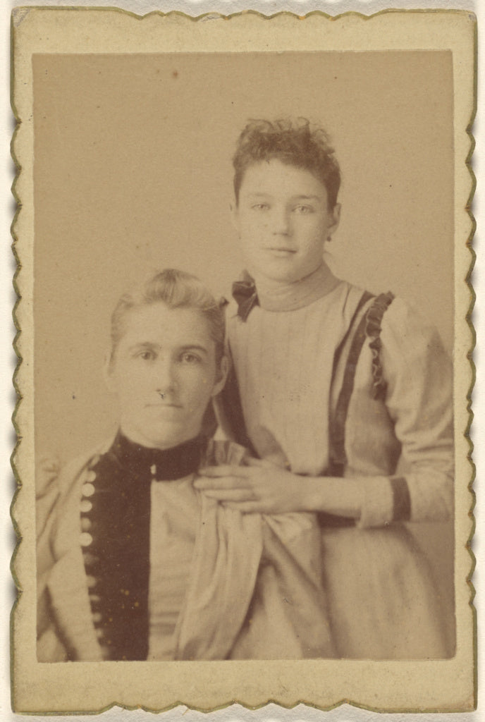 Unknown:[Mother seated, daughter standing], Poster Print Wall Art