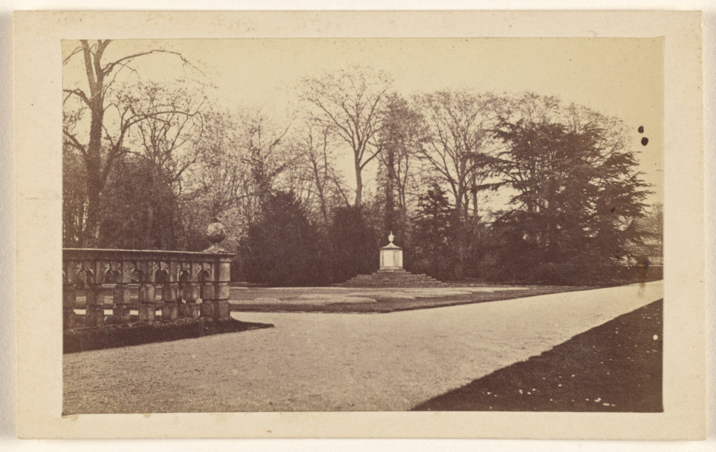 A.W. & H. Cox:Newstead Abbey. "Boatswain's" grave., Poster Print Wall Art