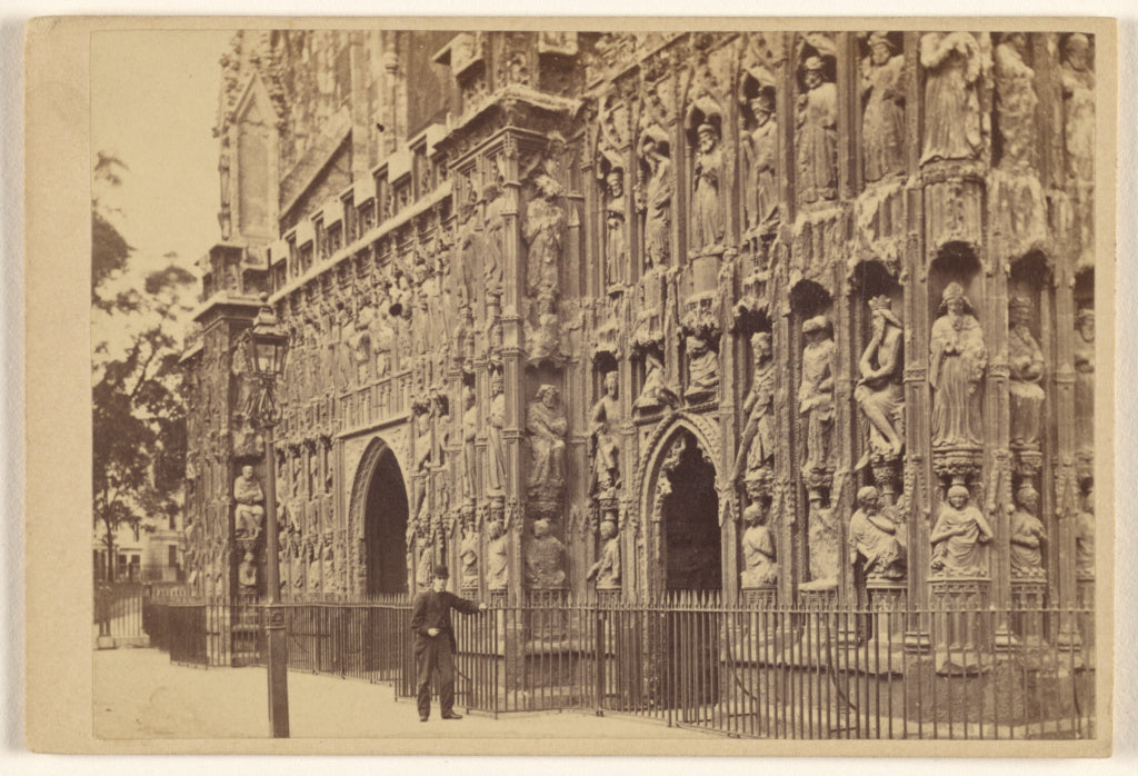 Francis Bedford:[A cathedral, possibly Exeter], Poster Print Wall Art