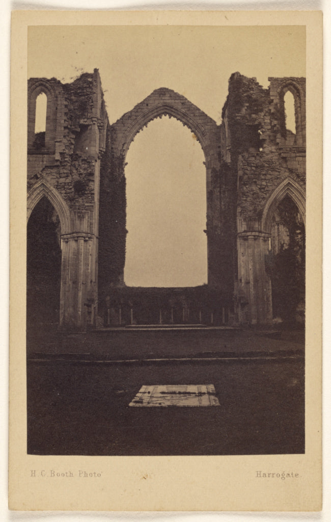 H.C. Booth:The East Window. Fountain Abbey., Poster Print Wall Art