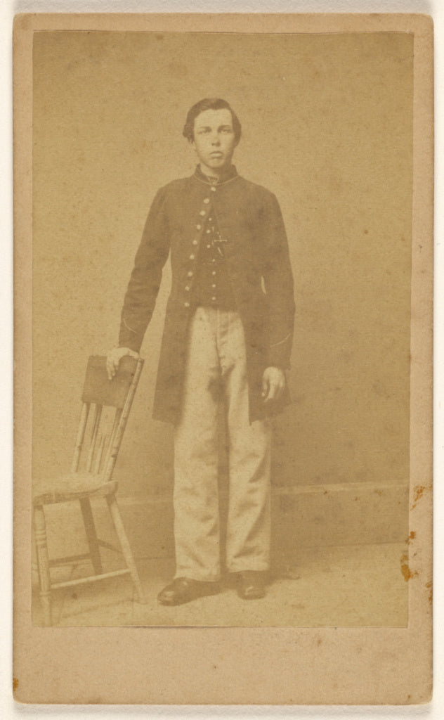 Samuel A. Cooley:[Unidentified Confederate soldier, standing,16x12