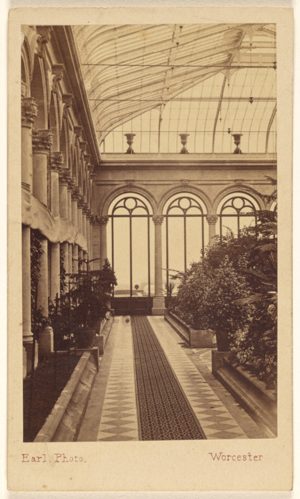 Francis Charles Earl:Whitley Court. Interior of Grand Conser, Poster Print Wall Art