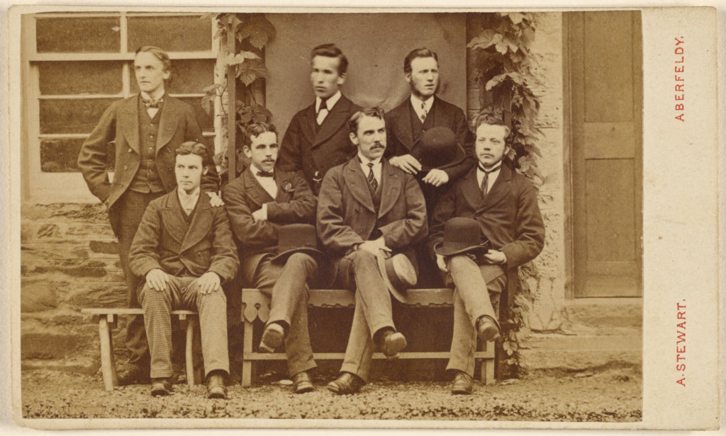 A. Stewart:[Group of seven unidentified men: four seated, th,16x12"(A3)Poster