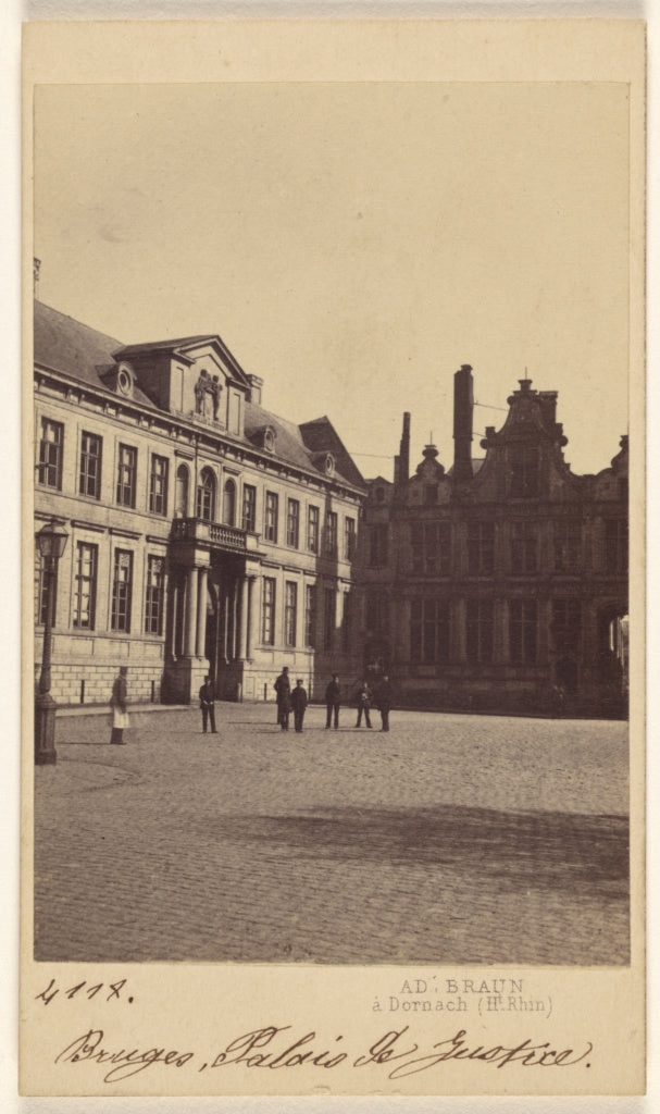 Adolphe Braun:Bruges, Palais de Justice., Poster Print Wall Art
