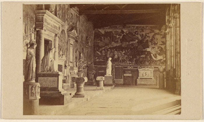 Enrico Van Lint:Interior of the Campo Santo, Pisa,16x12
