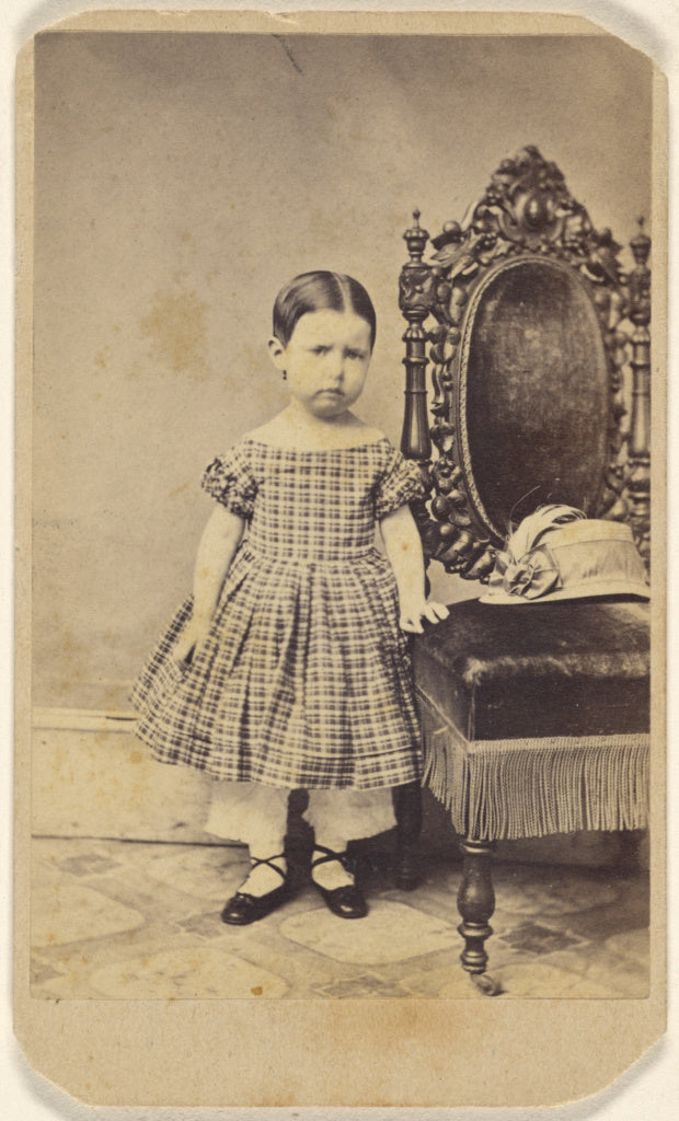 Unknown:[Unidentified little girl standing near an ornate ch, Poster Print Wall Art