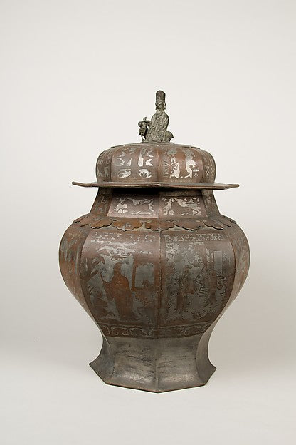 Octagonal covered jar,  Poster Print Wall Art