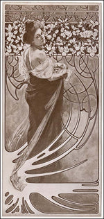 09 from the 'Documents Decoratifs" series, 1901 vintage artwork by Alphonse Mucha, 16x12" (A3 size) poster print