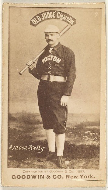 :"$10 000" Kelly Boston from the Old Judge series for Old Ju-16x12"(A3) Poster