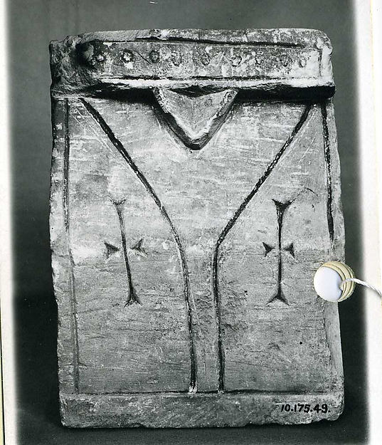 :Console with Incised Lines and Crosses 6th–7th century-16x12"(A3) Poster